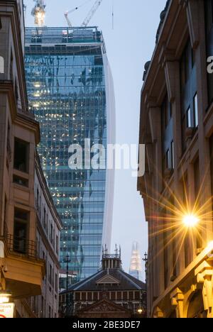 City of London Square Mile under Construction Walkie Talkie Building 20 Fenchurch St, Bridge, London EC3M von Rafael Vinoly Stockfoto