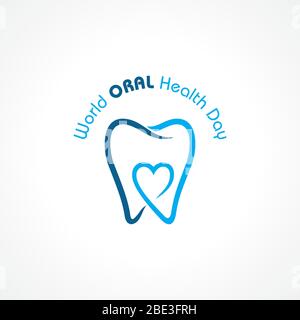 Welt Mundgesundheit Tag Design, 20. März, Vector Illustration Stock Vektor