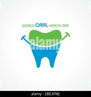 Welt Mundgesundheit Tag Design, 20. März, Vector Illustration Stock Vektor