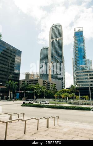 MIAMI, USA - 31. MÄRZ 2020 leere Straßen von Miami Downtown Stockfoto