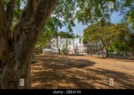 Blick auf Queens Park House in Queens Park, Bridgetown, Barbados, Westindien, Karibik, Mittelamerika Stockfoto
