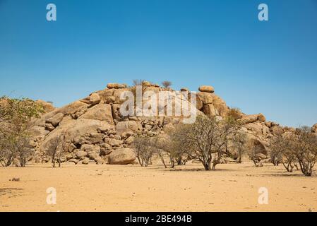 Auf dem Weg zum Brandberg Mountain, Damaraland; Kunene Region, Namibia Stockfoto