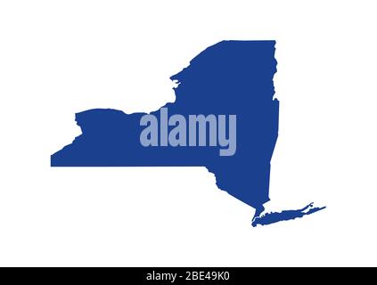 New York State Map. Vektordesign Illustration Stock Vektor