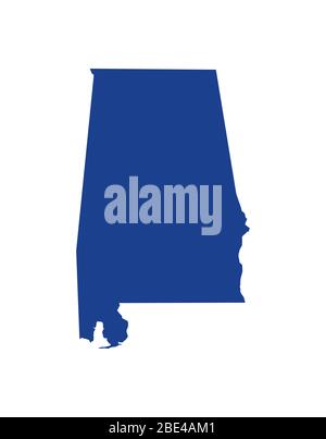 Alabama State Map. Vektordesign Illustration Stock Vektor