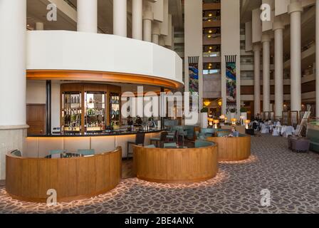 Die Innenlobby des David Intercontinental Hotel in Tel Aviv, Israel, Naher Osten. Stockfoto