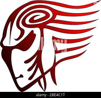 Stilisierter Kopf eines Mannes im Profil Stock Vektor