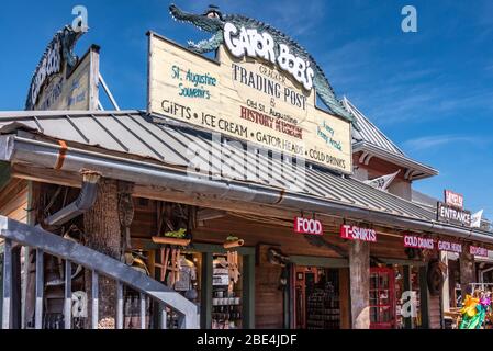 Gator Bob's Cracker Trading Post und Old St. Augustine History Museum in St. Augustine, Florida. (USA) Stockfoto