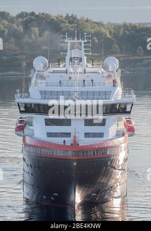 Erstgespräch von Roald Amundsen in Florø. Stockfoto