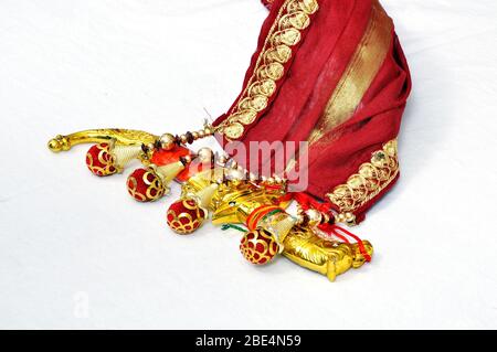 Pakistanische indische Bräutigam Hochzeit Sherwani Stickerei Design Stockfoto