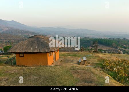 Morgenlandschaft am Yun Lai Aussichtspunkt, Pai, Thailand, Asien Stockfoto