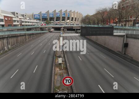 CORONAVIRUS: PARC DES PRINCES Stockfoto