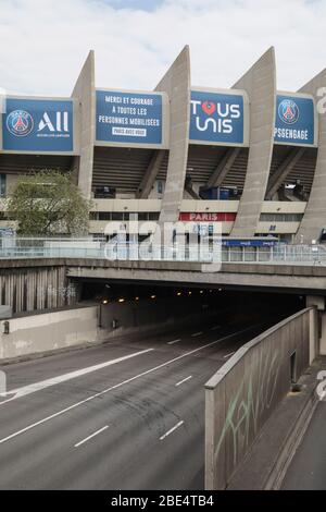 CORONAVIRUS: PARC DES PRINCES Stockfoto