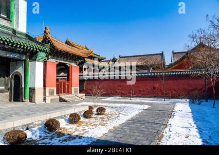 Gebäude im Kaiserlichen Palast von Shenyang, Provinz Liaoning, China. Stockfoto