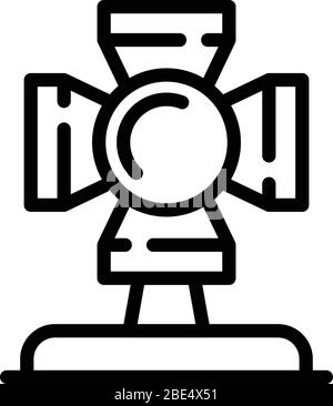 Symbol für den Spotlight-Film, Umriss Stock Vektor