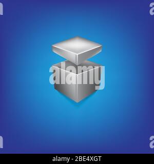 Realistische Offene Box. Geschenkbox. Vektorgrafik Stock Vektor