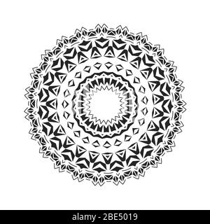 Kreismuster in Form von Mandalas für Henna, Mehndi, Tattoo, Dekoration. Dekorative Ornament in ethnischen orientalischen Stil. Malbuch Seite. Stock Vektor