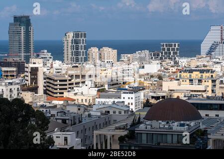 Die Skyline von Tel Aviv Stockfoto