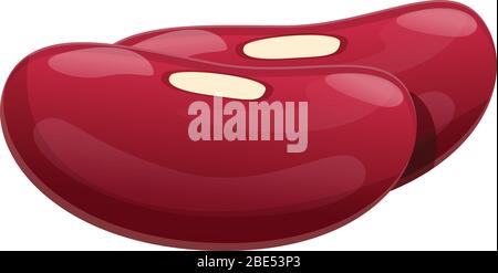 Symbol für rote Kidney Beans. Cartoon der roten Kidney Beans Vektor-Symbol für Web-Design isoliert auf weißem Hintergrund Stock Vektor