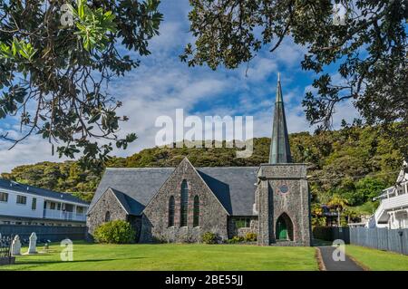 Saint Paul's Anglikan Church, 1925, in Paihia, Bay of Islands Area, Northland Region, North Island, Neuseeland Stockfoto