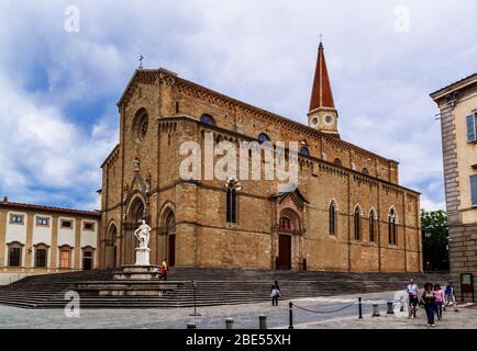 Arezzo / Italien - 23. Juni 2015: Der Dom von Arezzo, Kathedrale des Heiligen Donatus , Toskana, Italien Stockfoto