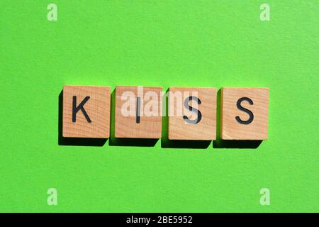 Kiss, Wort oder Akronym für Keep IT Super Simple oder Keep IT Simple Stupid Stockfoto
