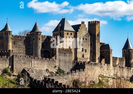 Cite de Carcassonne, Haute Garonne, Frankreich Stockfoto