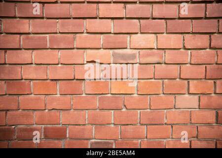 Hintergrund einer Ziegelwand. Platz für Text Stockfoto