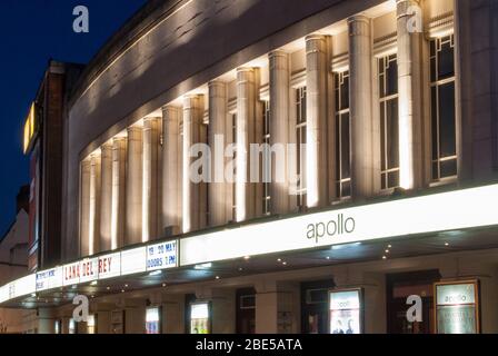 1930er Gaumont Palast Architektur Renovierung Art Deco HMV Hammersmith Apollo, 45 Queen Caroline St, Hammersmith, London W6 9QH von Robert Cromie Stockfoto