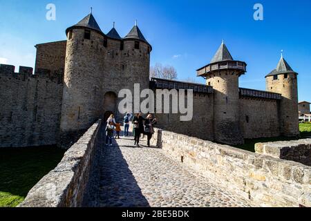 Cite de Carcassonne, Haute Garonne, Frankreich Stockfoto