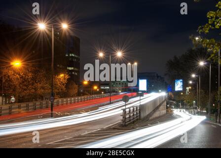 Stahlbeton erhöhte Autobahn A4 Hammersmith Flyover, London W6 von G. Maunsell & Partners Peter wroth Stockfoto