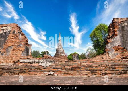 Pagode am Wat Chaiwatthanaram Tempel, einer der berühmten Tempel in Ayutthaya Provinz Thailand. UNESCO-Welterbe. Tempel in Ayutthaya Historical P Stockfoto