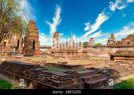 Pagode am Wat Chaiwatthanaram Tempel, einer der berühmten Tempel in Ayutthaya Provinz Thailand. UNESCO-Welterbe. Tempel in Ayutthaya Historical P Stockfoto