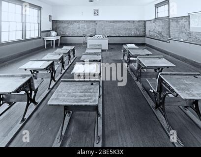 St. John's School ein Provincial Heritage Site ist ein Schulhaus mit einem Raum in der Nähe von Leader Saskatchewan, Kanada Stockfoto