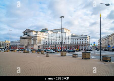 Warschau, Polen - 3. Januar 2019: Nationales Opernhaus in Warschau Stockfoto