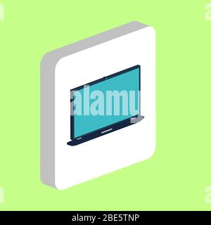 Notebook, einfaches Vektor-Symbol. Illustration Symbol Design Vorlage für Web mobile UI Element. Perfekte Farbe isometrisches Piktogramm auf 3d weißen Squa Stock Vektor
