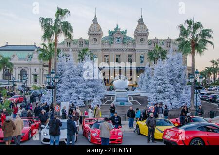 Monte Carlo Casino, Cafe de Paris & Hotel de Paris in Monte Carlo 2013. Stockfoto