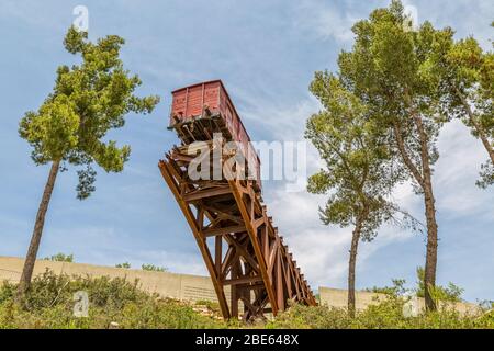 Holocaust-Zug in Yad Vashem in Jerusalem Stockfoto