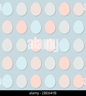 Pastellfarbenes ostereiermuster. Nahtlose und anpassbare Vektordatei. Stock Vektor