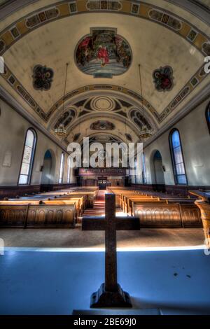 Verlassene Kirche im Nordosten der USA Stockfoto