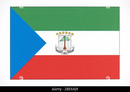 Flagge von Äquatorial - Guinea. Stockfoto