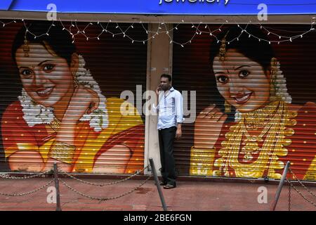 Vor dem Schmuckgeschäft thrissur kerala indien Stockfoto