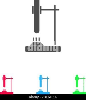 Rohr auf Feuer Symbol flach. Farbpiktogramm auf weißem Hintergrund. Vektor-Illustration Symbol und Bonus-Symbole Stock Vektor