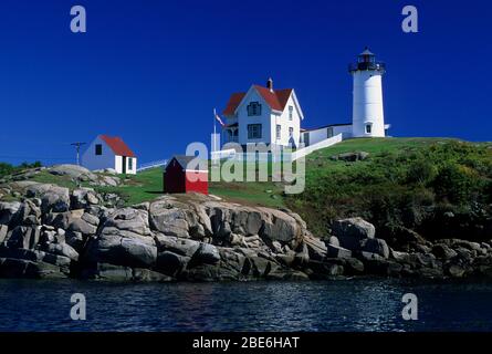 Nubble Lighthouse, Cape Neddick Light Station, York Beach, Maine Stockfoto