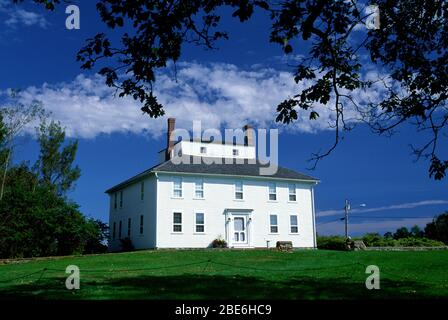 Das Fort House, Koloniale Pemaquid State Historic Site, Maine Stockfoto