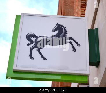 Lloyds Bank Schild im Londoner Stadtzentrum. Stockfoto