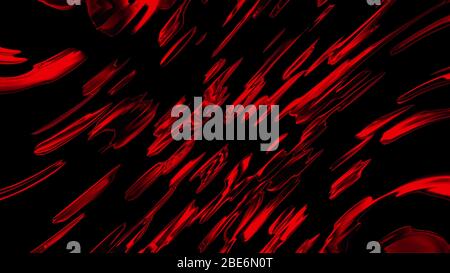 Computer erzeugt die Wirkung von fliegenden Wasser Sprays. 3d-Rendering virtueller Hintergrund Stockfoto