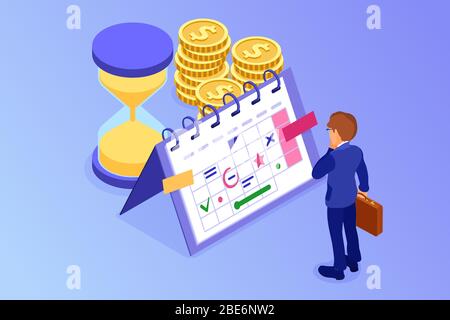 Planung Zeitmanagement Stock Vektor