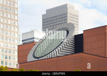 San Francisco, California, USA - Nahaufnahme des San Francisco Museum of Modern Art Stockfoto