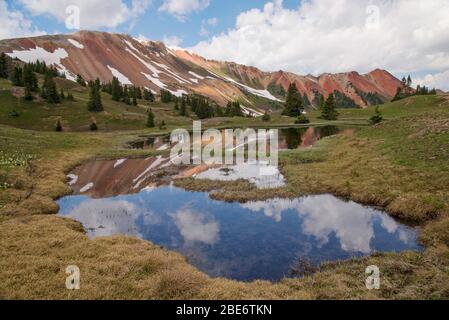 Korkenzieher Gulch, Colorado - Seen/Reflektionen Stockfoto