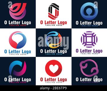 O Buchstaben-Logo und Vektor-Grafik-Element. Anfangsbuchstabe O oder Zahl 0 Logo Design-Vorlage. Stock Vektor